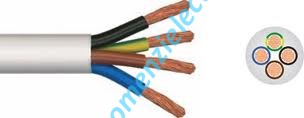 Cablu flexibil cupru MYYM 4X1.5 mm alb